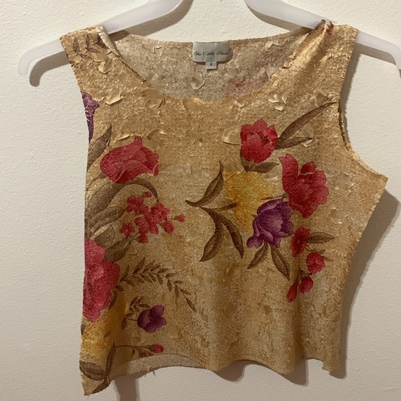 She’s All That Gold/Red Tank & Cover Top Size M Very Elegant Used - Picture 7 of 11
